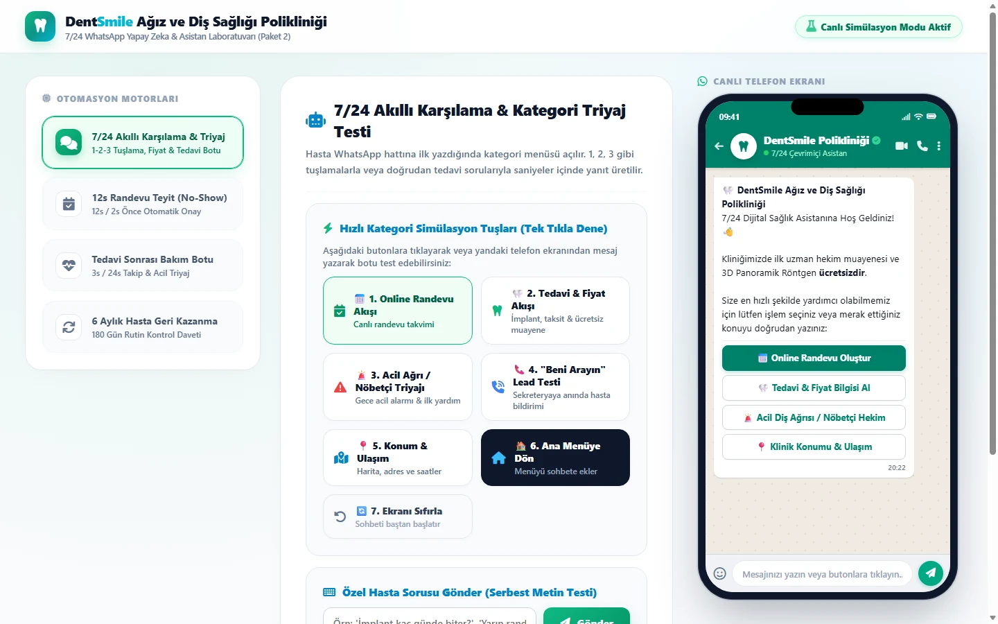 Hush Yazılım - 7/24 WhatsApp AI Asistanı ve Bot Otomasyonu Örneği